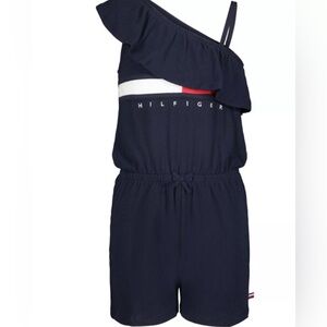 Tommy Hilfiger - Girls Navy Blue one shoulder Romper